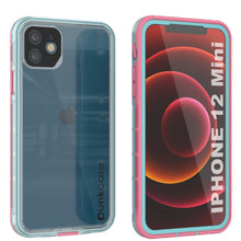 Cargar imagen en el visor de la galería, Punkcase iPhone 13 Mini Waterproof Case [Aqua Series] Armor Cover [Clear Pink] [Clear Back] (Color in image: Clear Pink)
