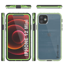 Cargar imagen en el visor de la galería, Punkcase iPhone 13 Mini Waterproof Case [Aqua Series] Armor Cover [Clear Black] [Clear Back] (Color in image: Clear Teal)
