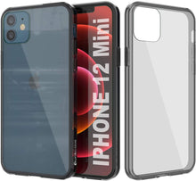 Cargar imagen en el visor de la galería, iPhone 12 Mini Case Punkcase® LUCID 2.0 Crystal Black Series w/ PUNK SHIELD Screen Protector | Ultra Fit (Color in image: crystal black)
