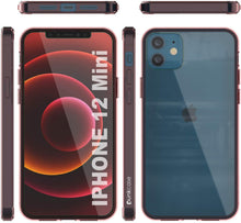 Cargar imagen en el visor de la galería, iPhone 12 Mini Case Punkcase® LUCID 2.0 Crystal Pink Series w/ PUNK SHIELD Screen Protector | Ultra Fit (Color in image: light blue)
