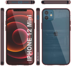 iPhone 12 Mini Case Punkcase® LUCID 2.0 Crystal Pink Series w/ PUNK SHIELD Screen Protector | Ultra Fit (Color in image: light blue)