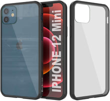 Cargar imagen en el visor de la galería, iPhone 12 Mini Case Punkcase® LUCID 2.0 Black Series w/ PUNK SHIELD Screen Protector | Ultra Fit (Color in image: black)
