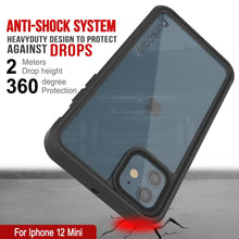 Cargar imagen en el visor de la galería, iPhone 12 Mini Waterproof Case, Punkcase [Extreme Series] Armor Cover W/ Built In Screen Protector [Black] (Color in image: White)
