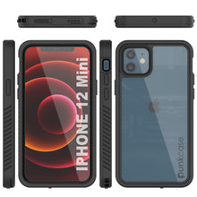 Cargar imagen en el visor de la galería, iPhone 12 Mini Waterproof Case, Punkcase [Extreme Series] Armor Cover W/ Built In Screen Protector [Black] (Color in image: Pink)
