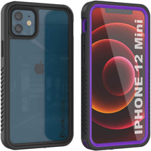 Cargar imagen en el visor de la galería, iPhone 12 Mini Waterproof Case, Punkcase [Extreme Series] Armor Cover W/ Built In Screen Protector [Purple] (Color in image: Pink)
