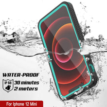 Cargar imagen en el visor de la galería, iPhone 12 Mini Waterproof Case, Punkcase [Extreme Series] Armor Cover W/ Built In Screen Protector [Teal] (Color in image: Black)
