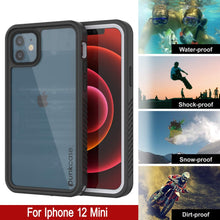 Cargar imagen en el visor de la galería, iPhone 12 Mini Waterproof Case, Punkcase [Extreme Series] Armor Cover W/ Built In Screen Protector [White] (Color in image: Pink)
