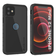 Cargar imagen en el visor de la galería, iPhone 12 Mini Waterproof IP68 Case, Punkcase [Black] [StudStar Series] [Slim Fit] (Color in image: Black)
