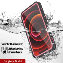 Cargar imagen en el visor de la galería, iPhone 12 Mini Waterproof IP68 Case, Punkcase [Pink] [StudStar Series] [Slim Fit] [Dirtproof] (Color in image: Teal)
