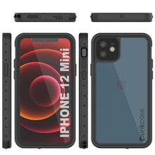 Cargar imagen en el visor de la galería, iPhone 12 Mini Waterproof IP68 Case, Punkcase [Clear] [StudStar Series] [Slim Fit] [Dirtproof] (Color in image: Teal)

