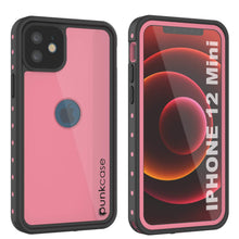 Cargar imagen en el visor de la galería, iPhone 12 Mini Waterproof IP68 Case, Punkcase [Pink] [StudStar Series] [Slim Fit] [Dirtproof] (Color in image: Pink)
