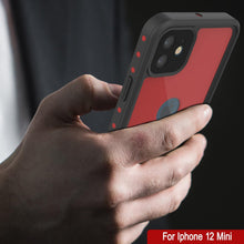 Cargar imagen en el visor de la galería, iPhone 12 Mini Waterproof IP68 Case, Punkcase [Red] [StudStar Series] [Slim Fit] (Color in image: Light Green)
