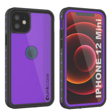 Cargar imagen en el visor de la galería, iPhone 12 Mini Waterproof IP68 Case, Punkcase [Purple] [StudStar Series] [Slim Fit] [Dirtproof] (Color in image: Purple)
