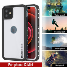 Cargar imagen en el visor de la galería, iPhone 12 Mini Waterproof IP68 Case, Punkcase [White] [StudStar Series] [Slim Fit] [Dirtproof] (Color in image: Red)
