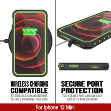 Cargar imagen en el visor de la galería, iPhone 12 Mini Waterproof IP68 Case, Punkcase [Light green] [StudStar Series] [Slim Fit] [Dirtproof] (Color in image: Red)
