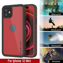 Cargar imagen en el visor de la galería, iPhone 12 Mini Waterproof IP68 Case, Punkcase [Red] [StudStar Series] [Slim Fit] (Color in image: Purple)

