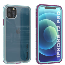 Cargar imagen en el visor de la galería, Punkcase iPhone 13 Pro Waterproof Case [Aqua Series] Armor Cover [Clear Blue] [Clear Back] (Color in image: Clear Blue)
