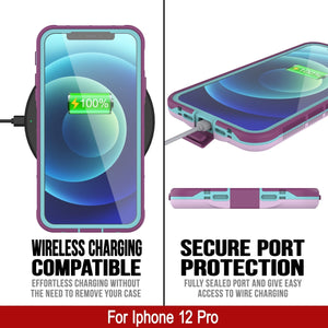 WIRELESS CHARGING COMPATIBLE EFFORTLESS CHARGING WITHOUT THE NEED TO REMOVE YOUR CASE SECURE PORT PROTECTION FULLY SEALED PORT AND GIVE EASY ACCESS TO WIRE CHARGING For Iphone 12 Pro 