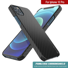 Cargar imagen en el visor de la galería, iPhone 12 Pro Case, Punkcase CarbonShield, Heavy Duty &amp; Ultra Thin 2 Piece Dual Layer [shockproof] 
