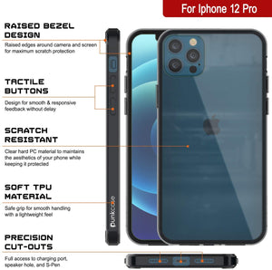 iPhone 13 Pro Case Punkcase® LUCID 2.0 Crystal Black Series w/ SHIELD Screen Protector | Ultra Fit (Color in image: black)