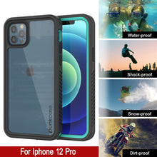 Load image into Gallery viewer, iPhone 12 Pro Waterproof Case, Punkcase [Extreme Series] Armor Cover W/ Built In Screen Protector [Teal] (Color in image: Light Green)
