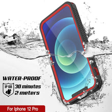 Load image into Gallery viewer, iPhone 12 Pro Waterproof Case, Punkcase [Extreme Series] Armor Cover W/ Built In Screen Protector [Red] (Color in image: Pink)
