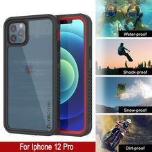 Load image into Gallery viewer, iPhone 12 Pro Waterproof Case, Punkcase [Extreme Series] Armor Cover W/ Built In Screen Protector [Red] (Color in image: Purple)
