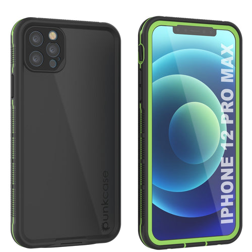 Punkcase iPhone 13 Pro Max Waterproof Case [Aqua Series] Armor Cover [Black] (Color in image: Black)