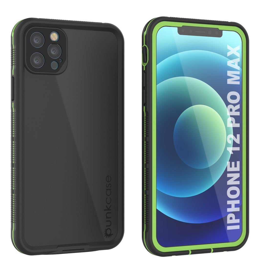 Punkcase iPhone 13 Pro Max Waterproof Case [Aqua Series] Armor Cover [Black] (Color in image: Black)