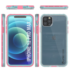 Cargar imagen en el visor de la galería, Punkcase iPhone 13 Pro Max Waterproof Case [Aqua Series] Armor Cover [Clear Pink] [Clear Back] (Color in image: Clear Teal)
