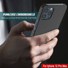 Cargar imagen en el visor de la galería, iPhone 12 Pro Max Case, Punkcase CarbonShield, Heavy Duty &amp; Ultra Thin 2 Piece Dual Layer [shockproof] 
