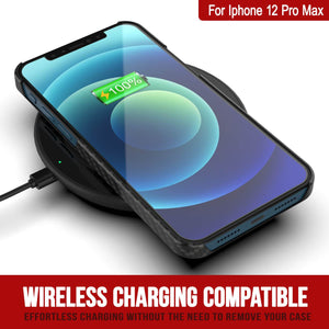 iPhone 12 Pro Max Case, Punkcase CarbonShield, Heavy Duty & Ultra Thin 2 Piece Dual Layer [shockproof] 