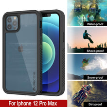 Cargar imagen en el visor de la galería, iPhone 12 Pro Max Waterproof Case, Punkcase [Extreme Series] Armor Cover W/ Built In Screen Protector [Black] (Color in image: White)
