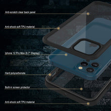 Cargar imagen en el visor de la galería, iPhone 12 Pro Max Waterproof Case, Punkcase [Extreme Series] Armor Cover W/ Built In Screen Protector [Black] (Color in image: Teal)
