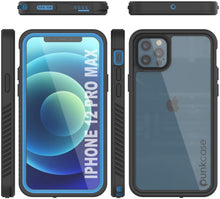 Cargar imagen en el visor de la galería, iPhone 12 Pro Max Waterproof Case, Punkcase [Extreme Series] Armor Cover W/ Built In Screen Protector [Light Blue] (Color in image: Red)
