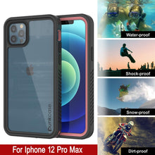 Cargar imagen en el visor de la galería, iPhone 12 Pro Max Waterproof Case, Punkcase [Extreme Series] Armor Cover W/ Built In Screen Protector [Pink] (Color in image: Light Green)
