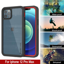 Cargar imagen en el visor de la galería, iPhone 12 Pro Max Waterproof Case, Punkcase [Extreme Series] Armor Cover W/ Built In Screen Protector [Red] (Color in image: Purple)
