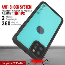 Cargar imagen en el visor de la galería, iPhone 12 Pro Max Waterproof IP68 Case, Punkcase [Teal] [StudStar Series] [Slim Fit] (Color in image: White)
