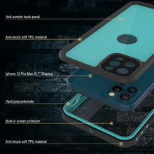 Cargar imagen en el visor de la galería, iPhone 12 Pro Max Waterproof IP68 Case, Punkcase [Teal] [StudStar Series] [Slim Fit] (Color in image: Pink)
