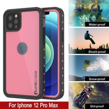 Cargar imagen en el visor de la galería, iPhone 12 Pro Max Waterproof IP68 Case, Punkcase [Pink] [StudStar Series] [Slim Fit] [Dirtproof] (Color in image: Purple)
