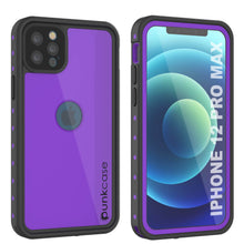 Cargar imagen en el visor de la galería, iPhone 12 Pro Max Waterproof IP68 Case, Punkcase [Purple] [StudStar Series] [Slim Fit] [Dirtproof] (Color in image: Purple)
