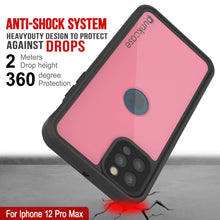 Cargar imagen en el visor de la galería, iPhone 12 Pro Max Waterproof IP68 Case, Punkcase [Pink] [StudStar Series] [Slim Fit] [Dirtproof] (Color in image: Red)
