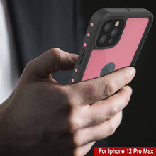 Cargar imagen en el visor de la galería, iPhone 12 Pro Max Waterproof IP68 Case, Punkcase [Pink] [StudStar Series] [Slim Fit] [Dirtproof] (Color in image: Light Green)
