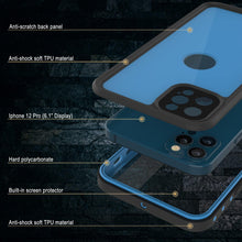 Load image into Gallery viewer, iPhone 12 Pro Waterproof IP68 Case, Punkcase [Light blue] [StudStar Series] [Slim Fit] [Dirtproof] (Color in image: White)

