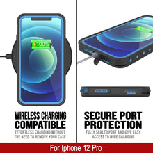 Load image into Gallery viewer, iPhone 12 Pro Waterproof IP68 Case, Punkcase [Light blue] [StudStar Series] [Slim Fit] [Dirtproof] (Color in image: Teal)
