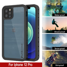 Load image into Gallery viewer, iPhone 12 Pro Waterproof IP68 Case, Punkcase [Clear] [StudStar Series] [Slim Fit] [Dirtproof] (Color in image: Light Blue)
