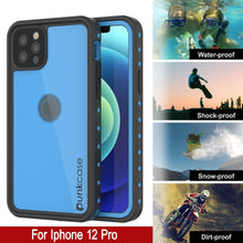 Load image into Gallery viewer, iPhone 12 Pro Waterproof IP68 Case, Punkcase [Light blue] [StudStar Series] [Slim Fit] [Dirtproof] (Color in image: Red)
