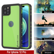Load image into Gallery viewer, iPhone 12 Pro Waterproof IP68 Case, Punkcase [Light green] [StudStar Series] [Slim Fit] [Dirtproof] (Color in image: Black)

