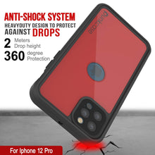 Cargar imagen en el visor de la galería, iPhone 12 Pro Waterproof IP68 Case, Punkcase [Red] [StudStar Series] [Slim Fit] (Color in image: Black)
