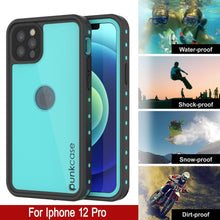 Cargar imagen en el visor de la galería, iPhone 12 Pro Waterproof IP68 Case, Punkcase [Teal] [StudStar Series] [Slim Fit] (Color in image: Purple)
